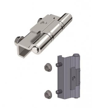 MG05.5.0.V1.1 Петля потайная  из нержавеющей стали,с язычком под сварку, со шпильками М5